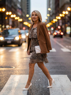 Layla | Animal Print Knee Length Dress